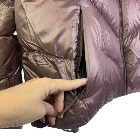 ATHLETA Lilac Purple Goose Down Puffer Coat - Picture 7 of 13